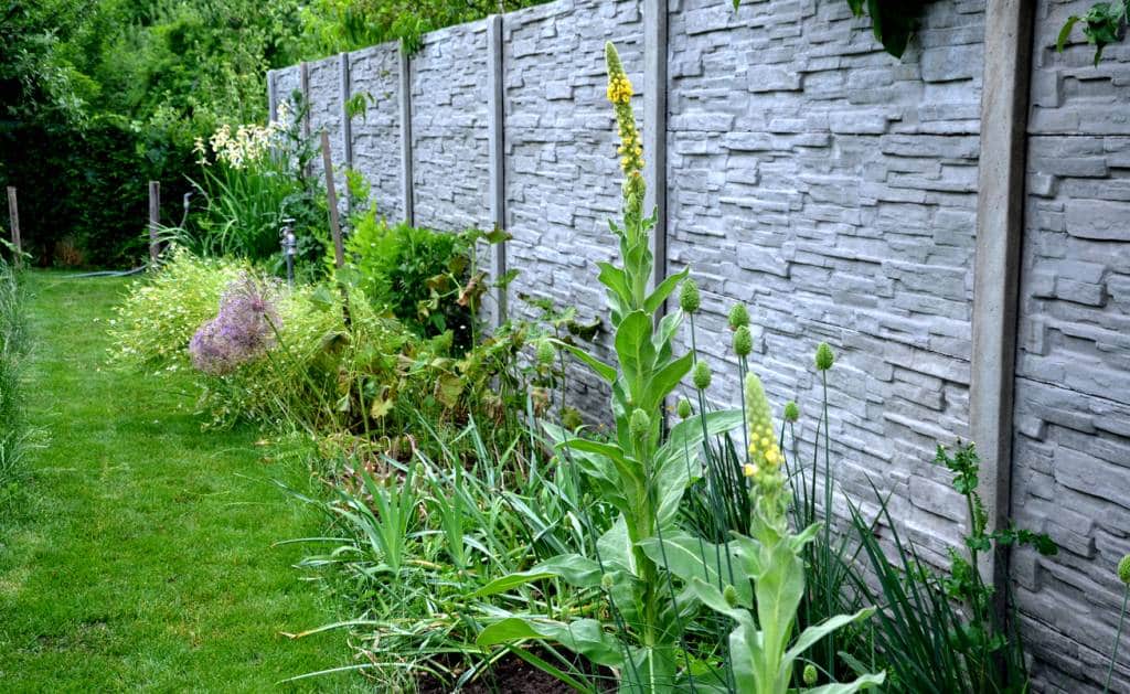 clôture occultante béton matériaux jardin aménagement extérieur